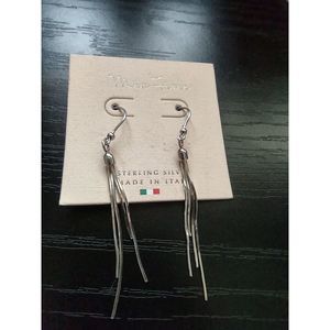Mia Fiore 3" Silky 4 Strand Sterling Silver NWT Earrings